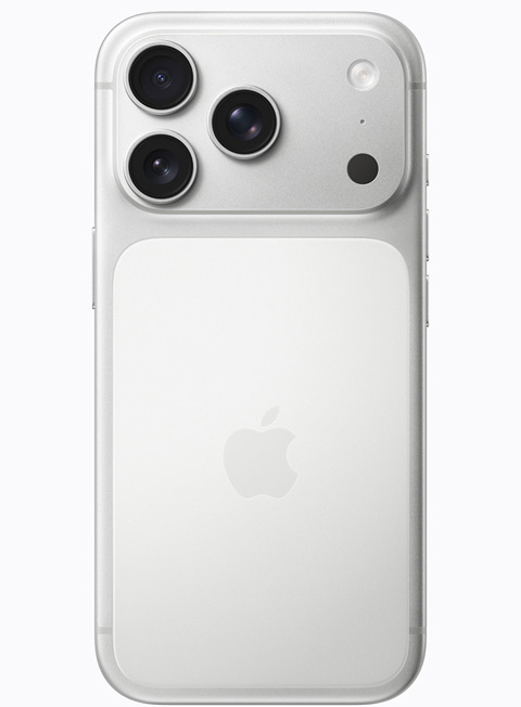 iPhone 17 Pro, coloris argent, face arrière
