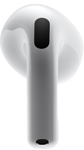 AirPods&nbsp;4 تعرض الجهة الخلفية من سماعة AirPods‏.