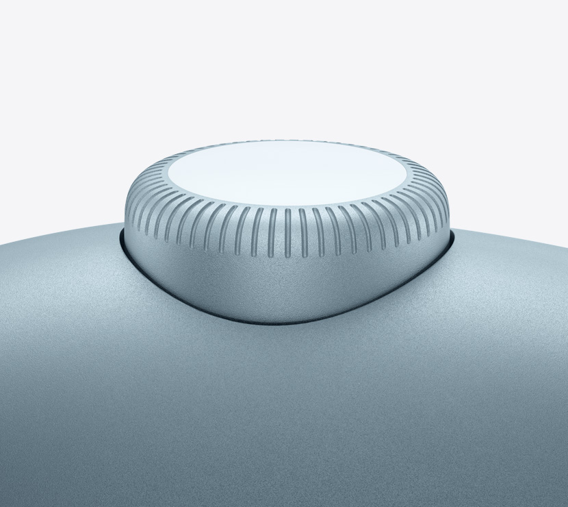 سماعات الرأس AirPods&nbsp;Max&nbsp;2، لون أزرق، تفاصيل التاج الرقمي