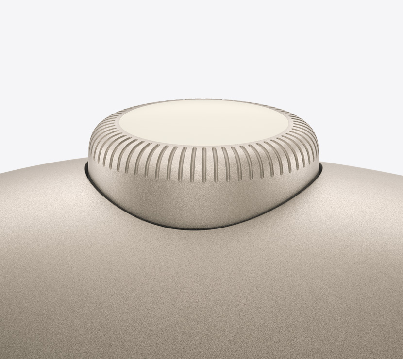 سماعات الرأس AirPods&nbsp;Max&nbsp;2، لون ضوء النجوم، تفاصيل التاج الرقمي