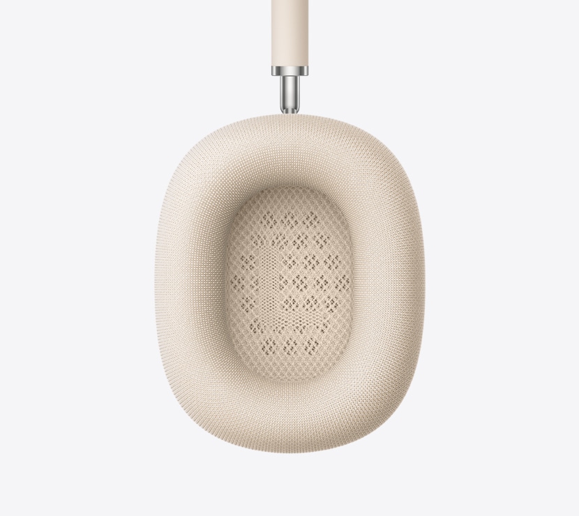 سماعات الرأس AirPods&nbsp;Max&nbsp;2، لون ضوء النجوم، تفاصيل بطانة الأذنين الداخلية