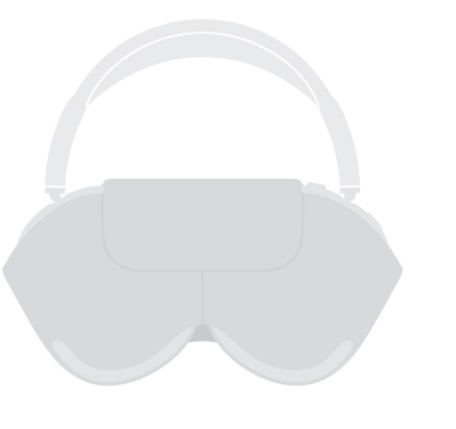 Illustration de la silhouette des AirPods Max 2 dans une Smart Case, vue de face