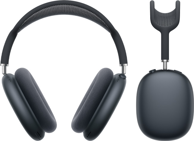Casque AirPods Max 2, vue avant et vue de profil, couleur minuit