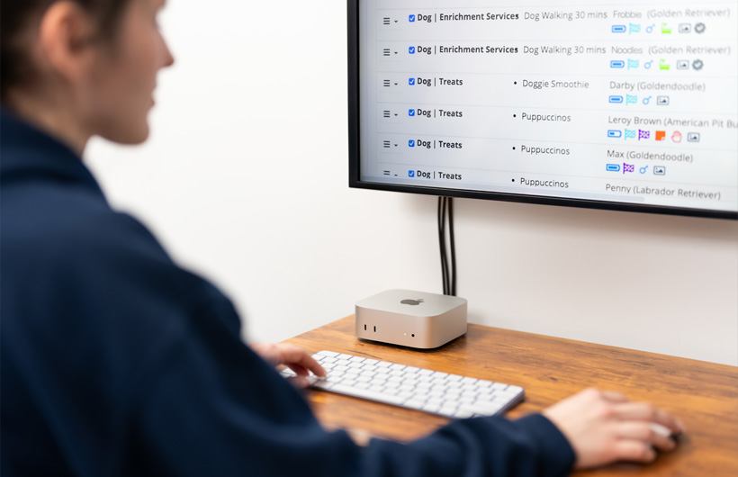 El Mac mini permite registrar y consultar las siguientes tareas fácilmente.