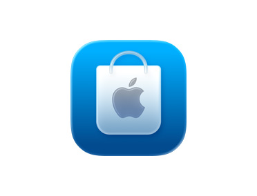 Apple Store App 藍色購物袋圖示