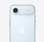 iPhone Air, back exterior, Sky Blue colour, Fusion camera system in plateau at top