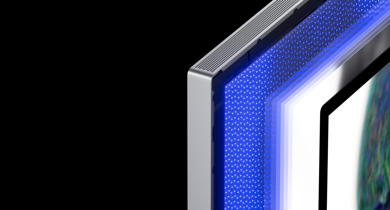A gallery showcases the features of Studio Display XDR, including mini-LED backlight, brightness and contrast capabilities, Adaptive Sync and connectivity