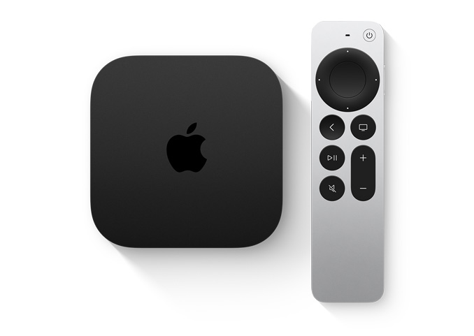 影像顯示 Apple TV 4K 及 Siri Remote